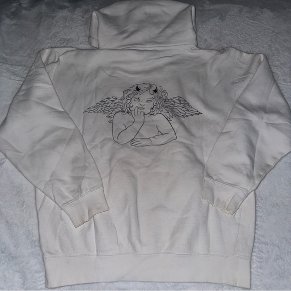 badwood Tops - badwood x goodwood white cherub baby angel pullover hoodie sweatshirt size med
